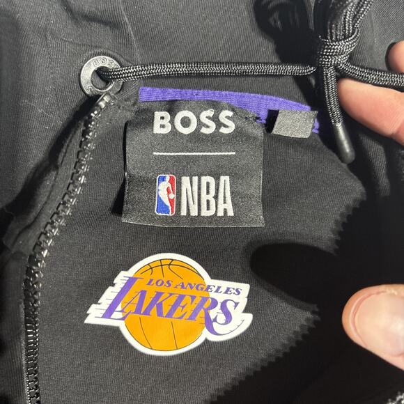 BOSS x NBA Men's Los Angeles Lakers Zip-Up Solid Hoodie Size S - Picture 4 of 9